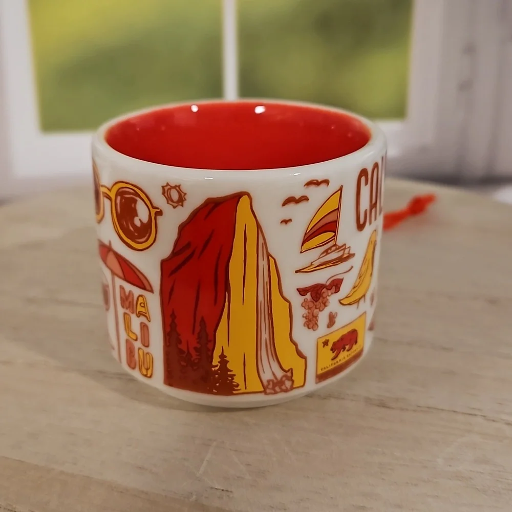 STARBUCKS California 'Been There' Series espresso ornament cup Across The Globe